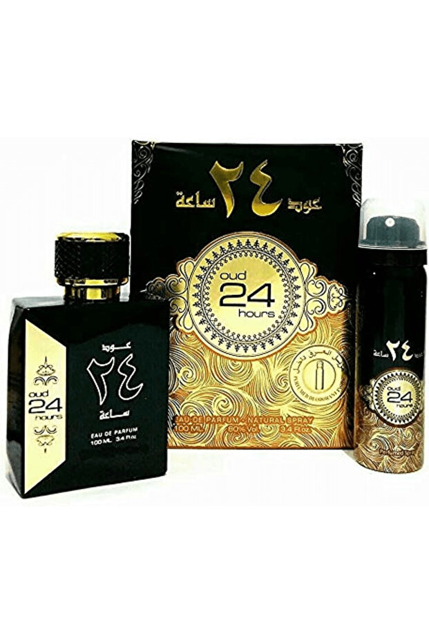 عطر او دي بارفان عود 24 اورز 100 مل (3.4 اونصة سائلة) من ارض الزعفران، للجنسين