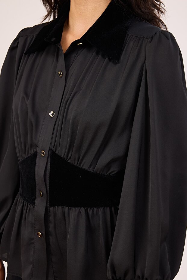 Krep saten gömlek - 2