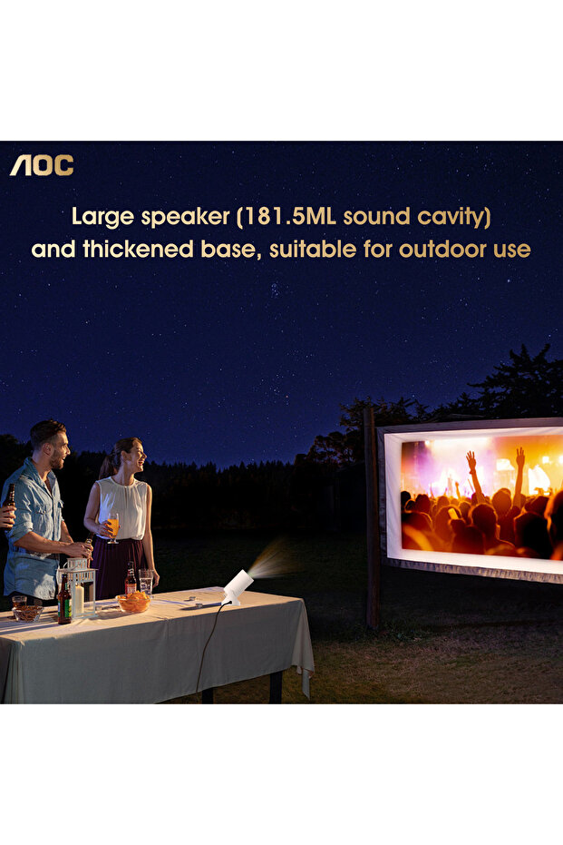 Mini Projector with WiFi and Bluetooth, Full HD 4K Support with 180° Rotation Adjustment - 6