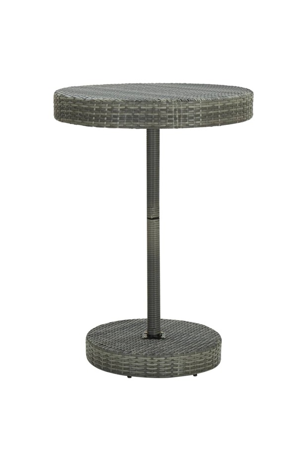 Garden Table Grey 75.5x106 cm Poly Rattan