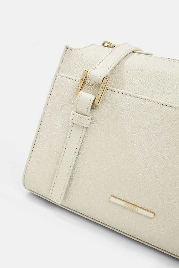 KREM MONOGRAM ÇANTA - 4