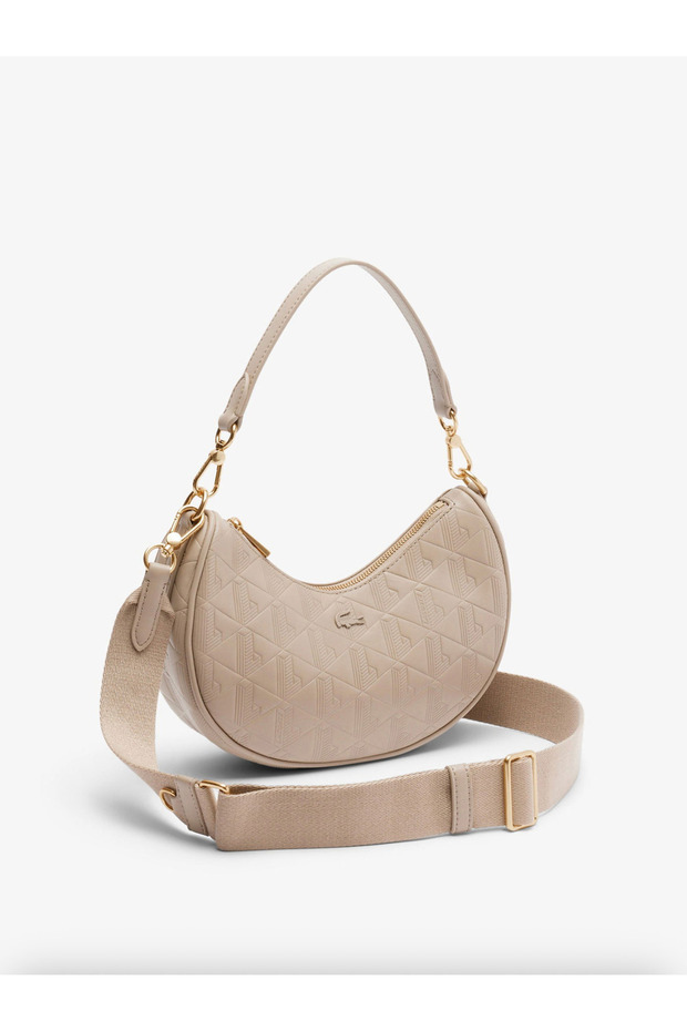 Maheki Embossed Leather Half Moon Purse - 4