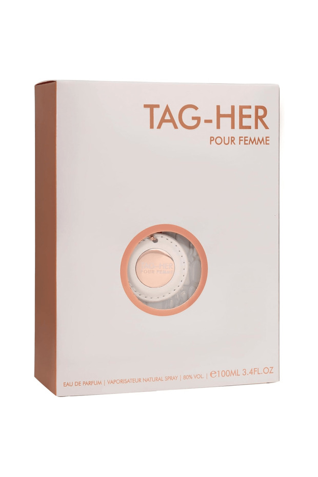 A women's perfume, Taj Her Eau de Parfum spray by Armaf, clear bottle, 100ml - 4