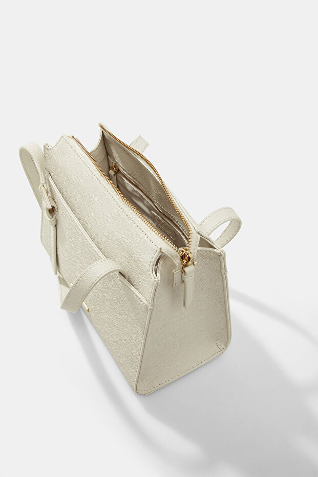 KREM MONOGRAM ÇANTA - 5