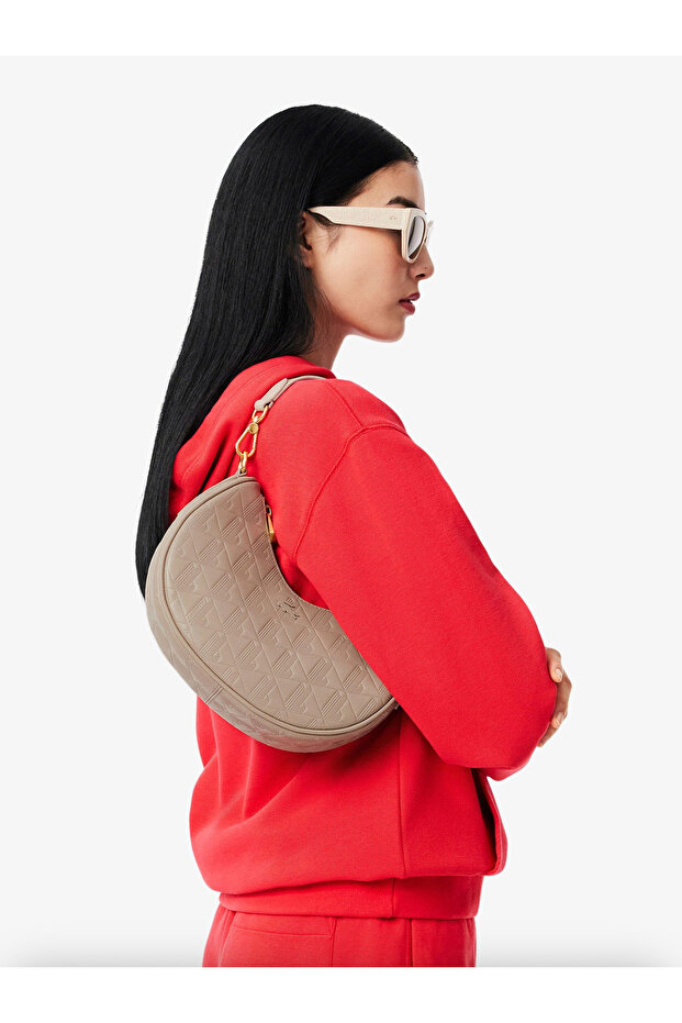 Maheki Embossed Leather Half Moon Purse - 2