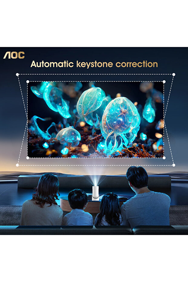 Mini Projector with WiFi and Bluetooth, Full HD 4K Support with 180° Rotation Adjustment - 8