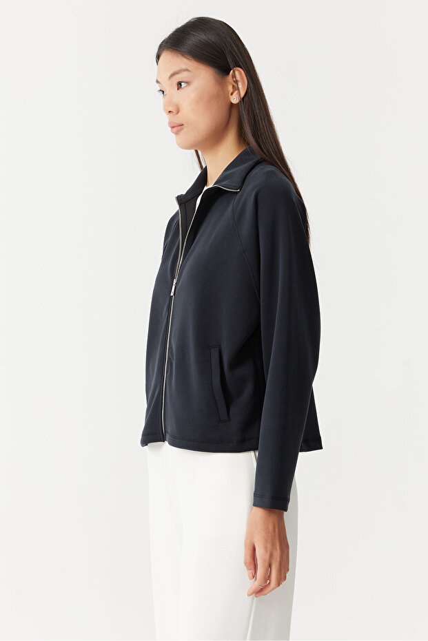 Kadın Fermuarlı Sweat Üst - 5