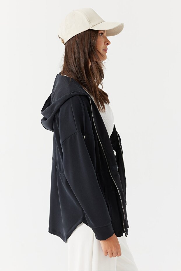 Kadın Kapüşonlu Sweat Üst - 2