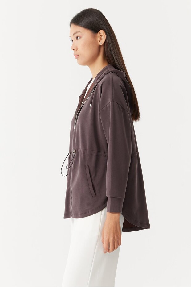 Kadın Kapüşonlu Sweat Üst - 3