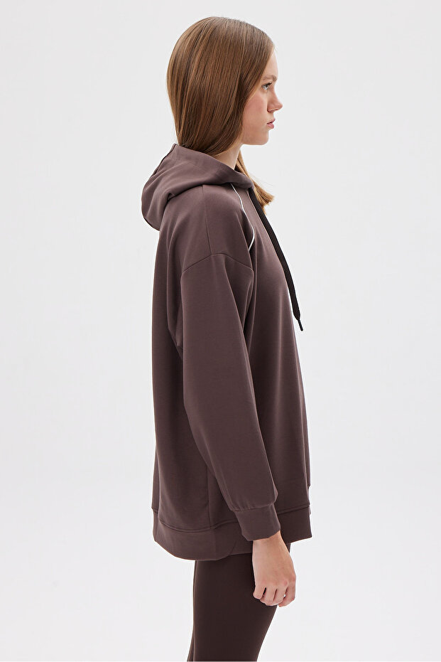 Kadın Kapüşonlu Sweat Üst - 5