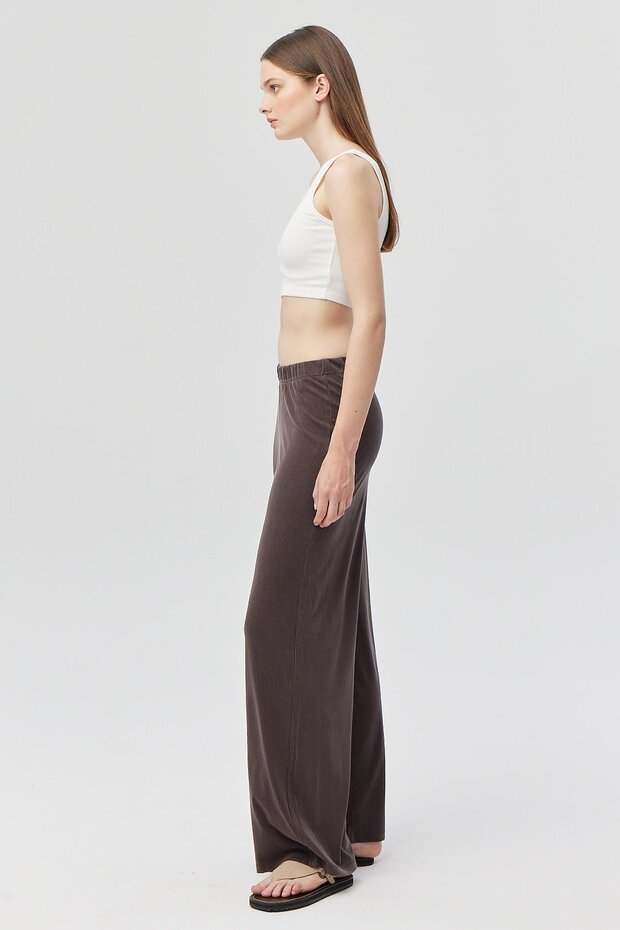 Kadın İnce Fitilli Örme Pantolon - 3