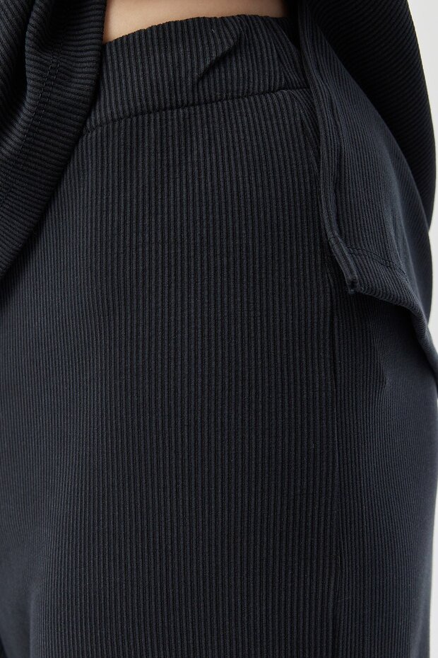 Kadın İnce Fitilli Örme Pantolon - 5