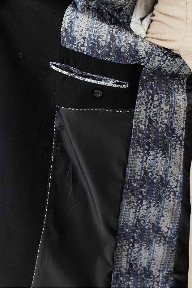 معطف رجالي بأزرار على الجهتين ذو ياقة - 6