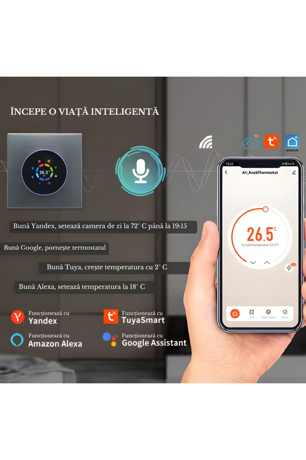 Smart Thermostat with Wi-Fi, Remote Control, Color Touch Screen, Automatic Programming - 5