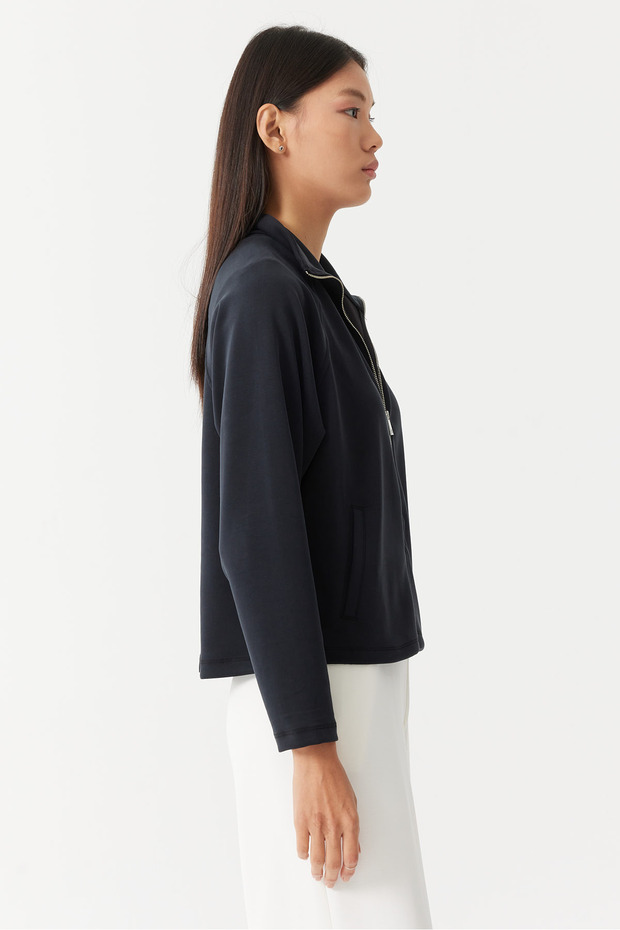 Kadın Fermuarlı Sweat Üst - 3