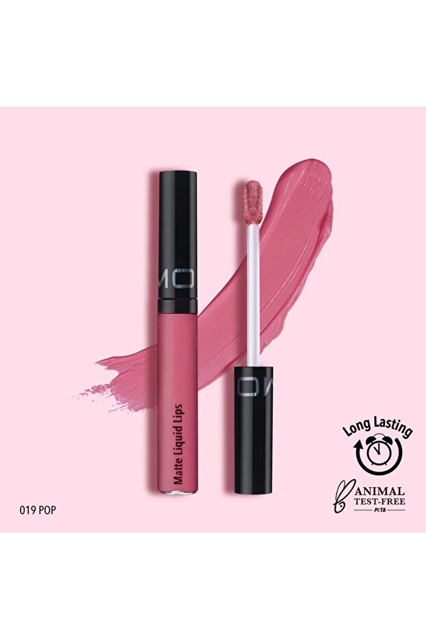 أحمر شفاه سائل غير لامع (019، Pop) - 1