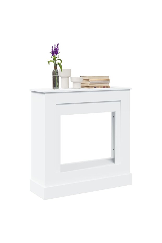 Fireplace Surround White 90x30x90 cm Engineered Wood