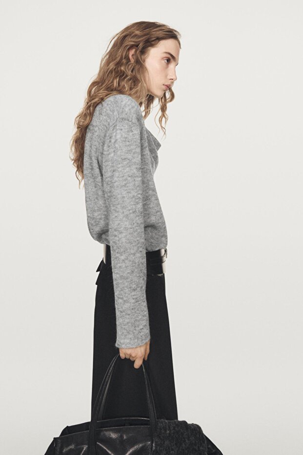 Drapeli yaka triko kazak - 3