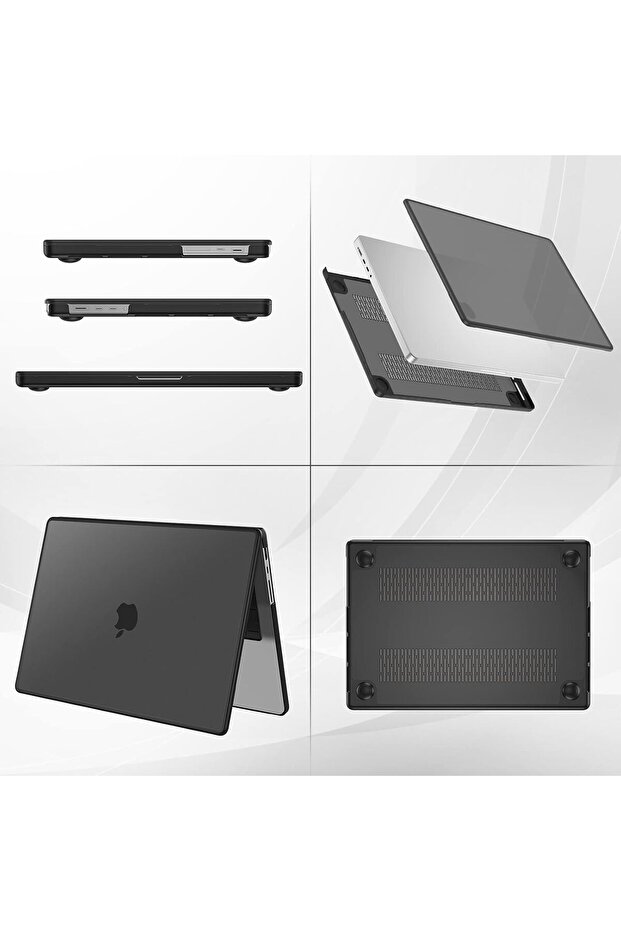 Translucent Hard Shell Case for MacBook Pro 16.2-inch (Black) - 6