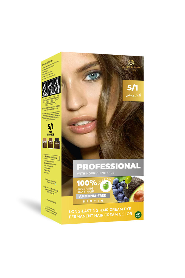 Permanent Hair Color Cream 250ml – 100% Grey Coverage, Ammonia-Free, Long-Lasting Formula