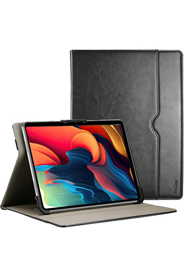 9-11 inch Universal Tablet Case, Premium PU Leather Stand Folio Cover - Black