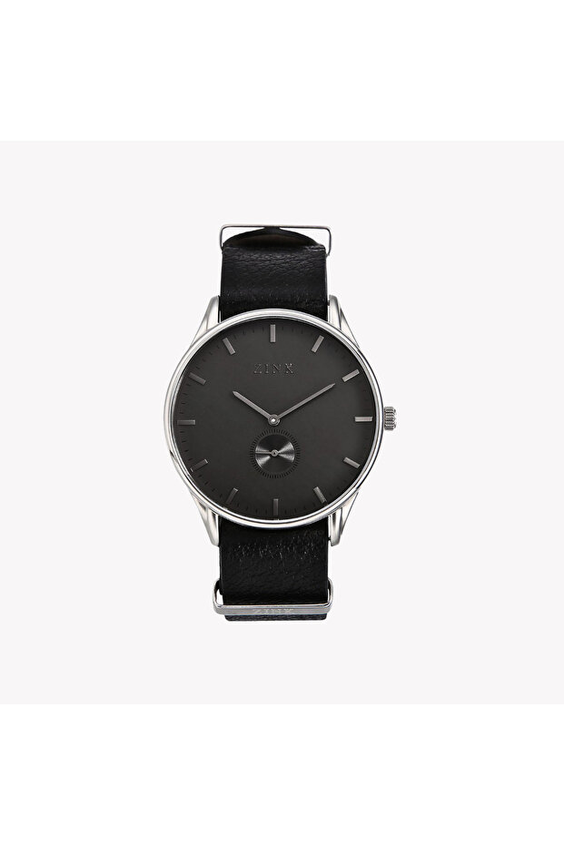 Men's Silver Stainless Steel & Black Watch | ZK130G5LS-31S