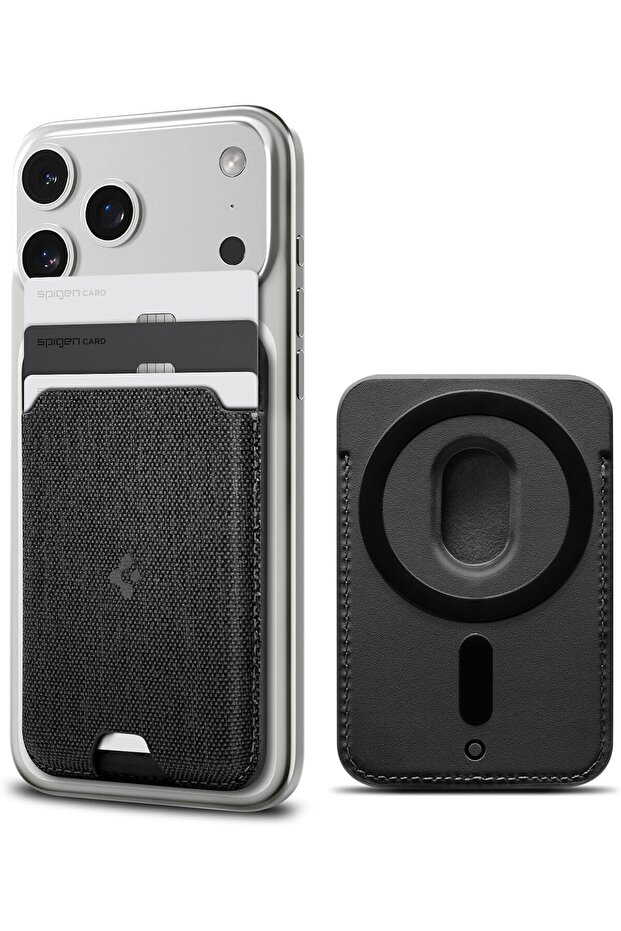 Urban Fit (MagFit) Magnetic Wallet Card Holder [3 cards] - MagSafe Compatible - Black