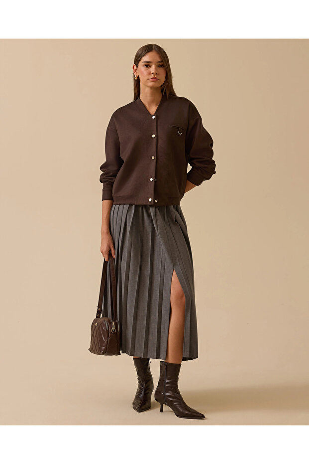 Cepli Süet Ceket - 1