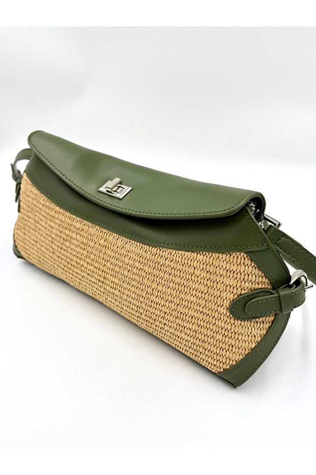 Vino Genuine Leather Woven Combination bag with two types of strap