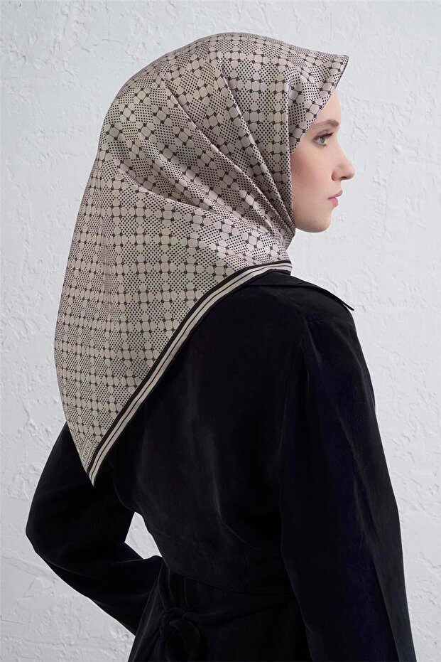 Monogram Patterned Pure Silk Twill Scarf 9440D 52 - 1