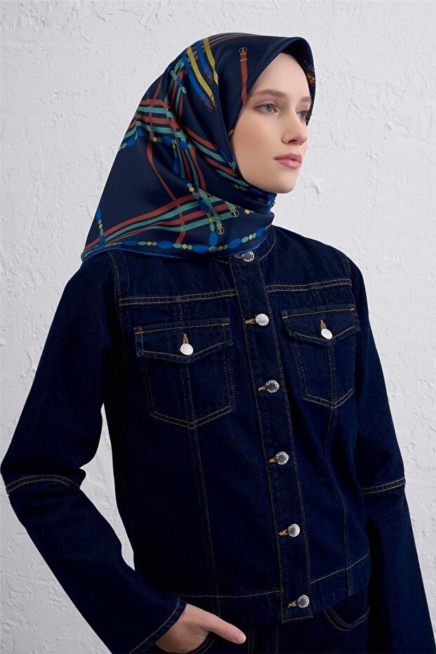 وشاح أوبجي منقوش ساف حرير تويل 9407D 51