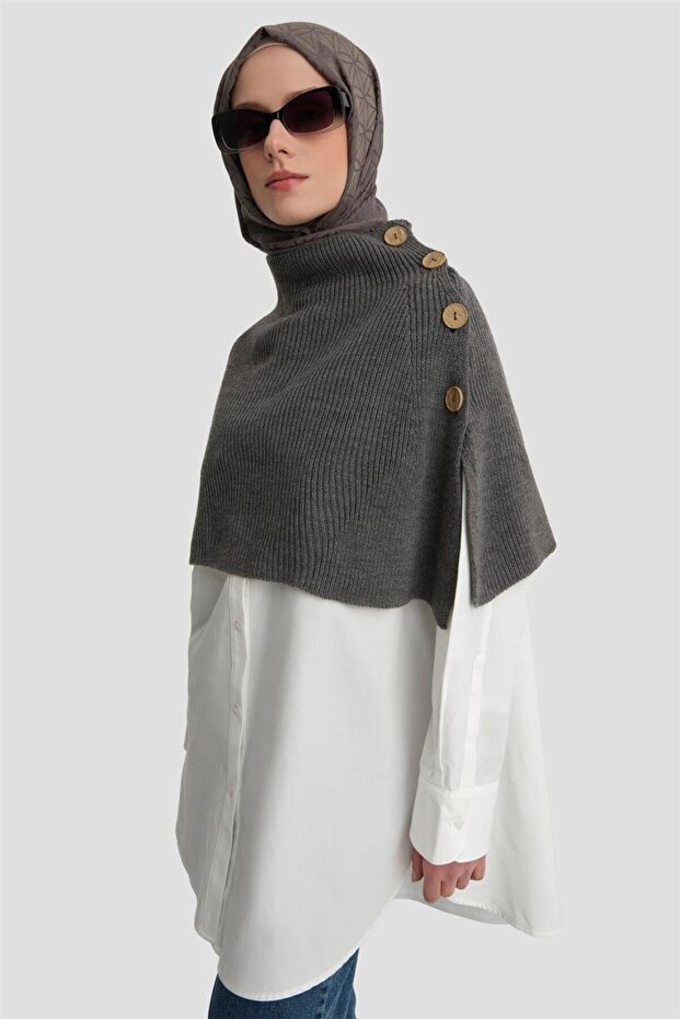 عباءة تريكو 24KD4224 أنثراسيت