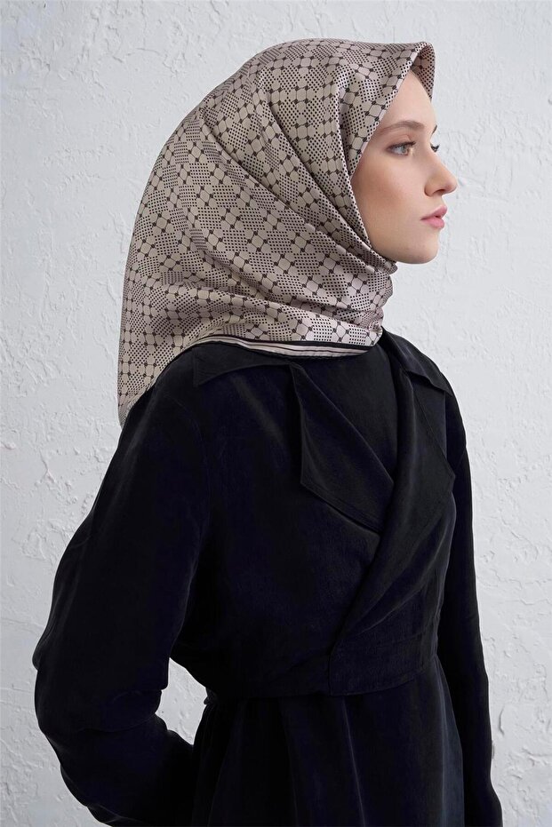 Monogram Patterned Pure Silk Twill Scarf 9440D 52 - 2