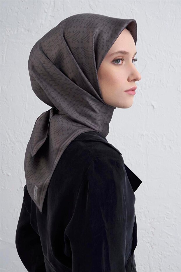 Monogram Patterned Pure Silk Twill Scarf 9440D 60 - 3