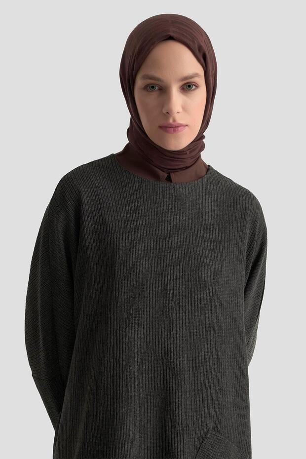 Basic Örme Tunik 25KD1118 Siyah - 3