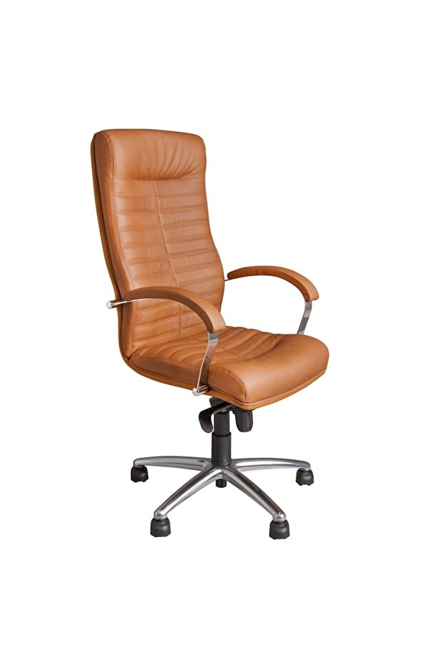 Scaun executiv ORIO, piele maro - 2