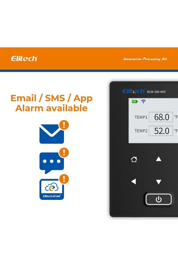 Elitech RCW-600 WiFi Temperature Data Logger with 2 External Sensor Probes - 2