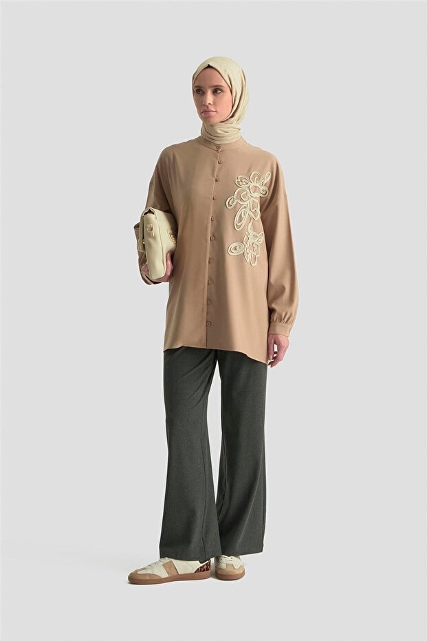 تونيك مطرز 25KD9020 بيج