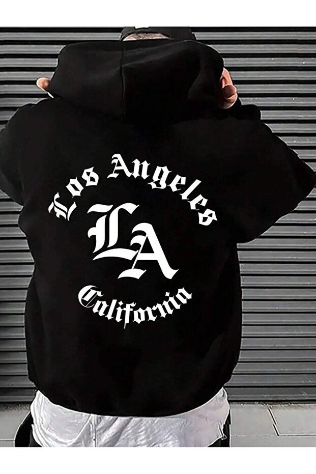 Unisex Lettering Printed Off-Shoulder Hooded Sweatshirt - Autumn Casual Style