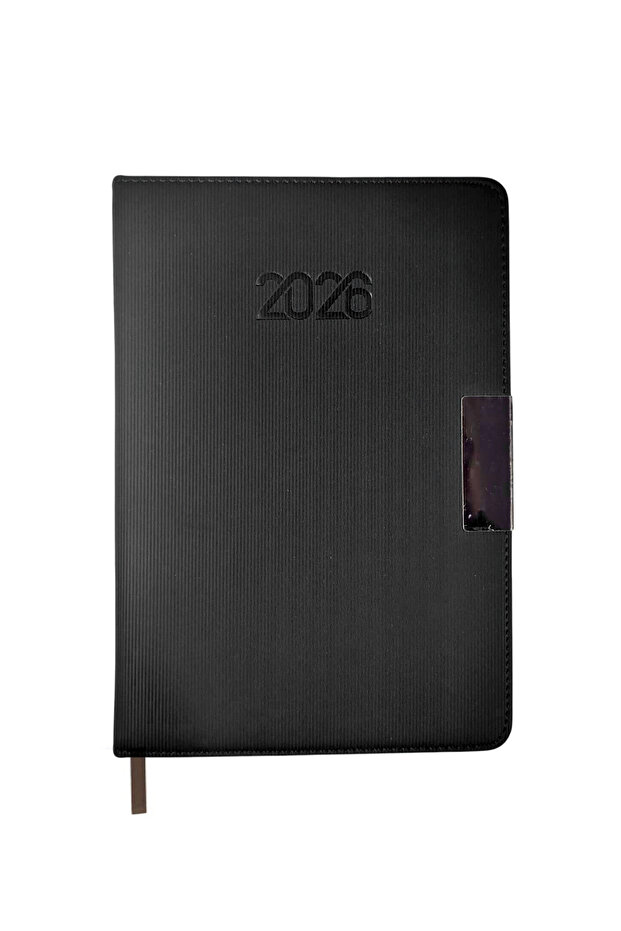 2026 Agenda Textured Daily Planner A5 (15X21 cm) - Black