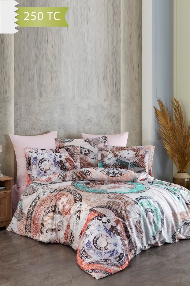 250 Tc Bamboo Blend Cotton Sateen Duvet Cover Set – Family Size - Fi̇osole