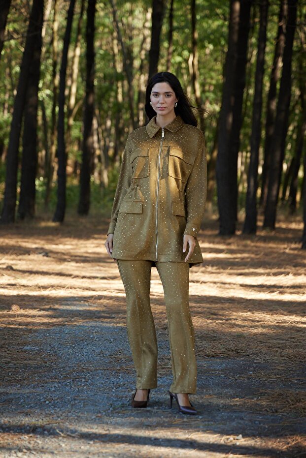 SERPME TAŞLI SÜET TAKIM - 8