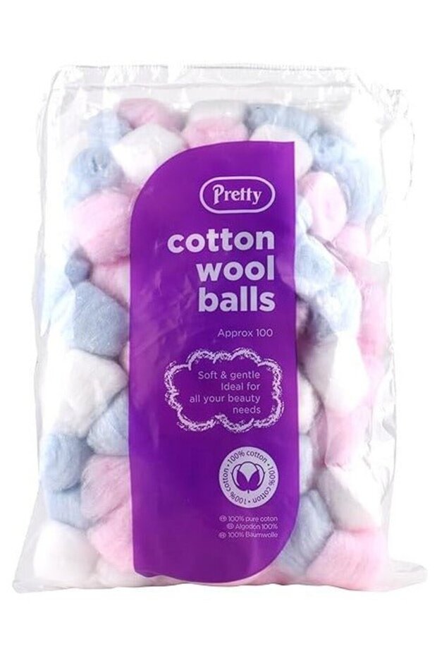 Cotton Coloured Balls 100'S