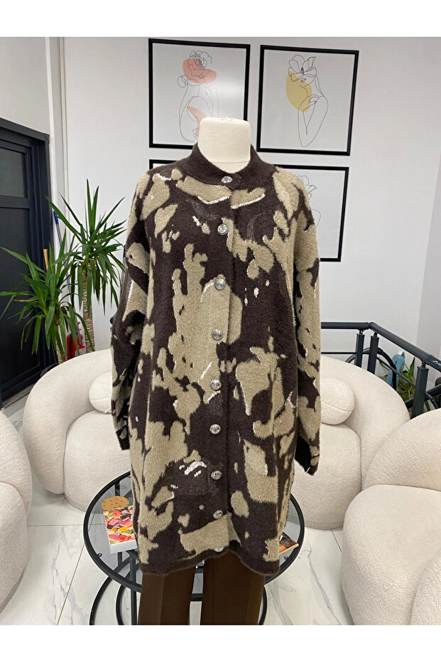 Angora Patterned Cardigan - 2