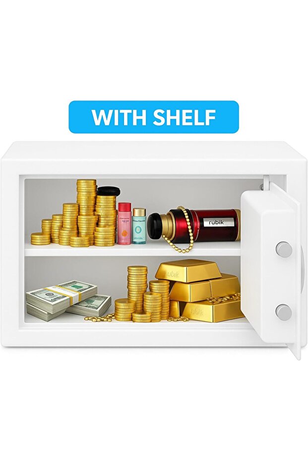 Safe Box A4 Document Size with Digital Lock and Override Key RB-25EGC (25x35x25cm) White - 5