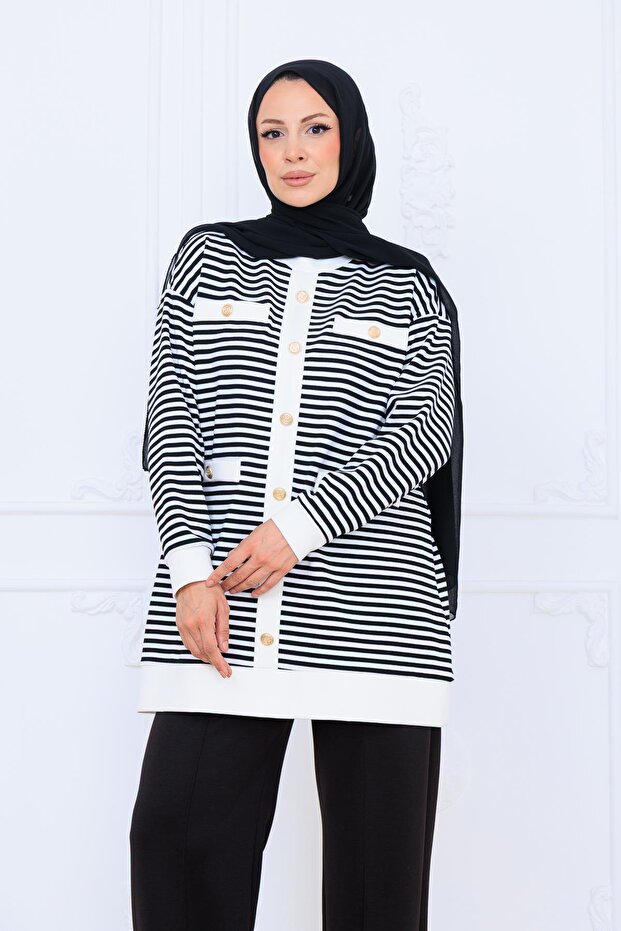 METAL DÜĞMELİ TUNİK - 5