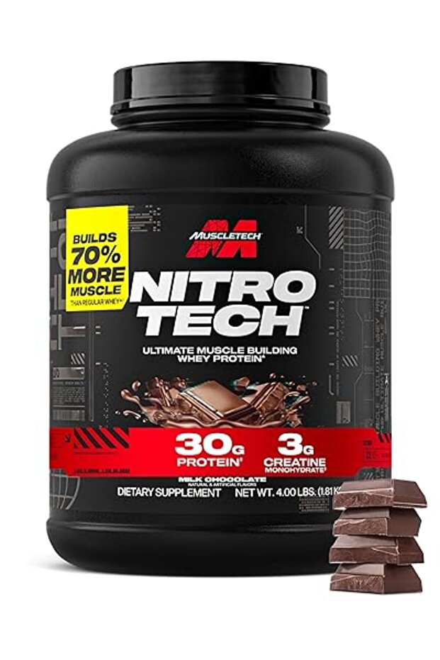 Nitro-Tech Whey Protein Powder (Milk Chocolate, 4 lb)