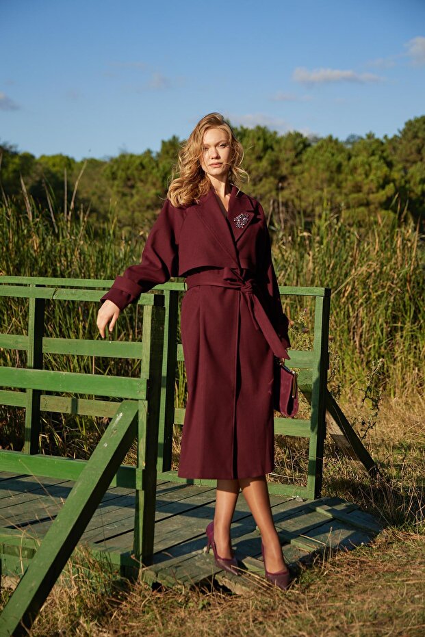 YAKASI BROŞLU KAŞE KABAN - 2