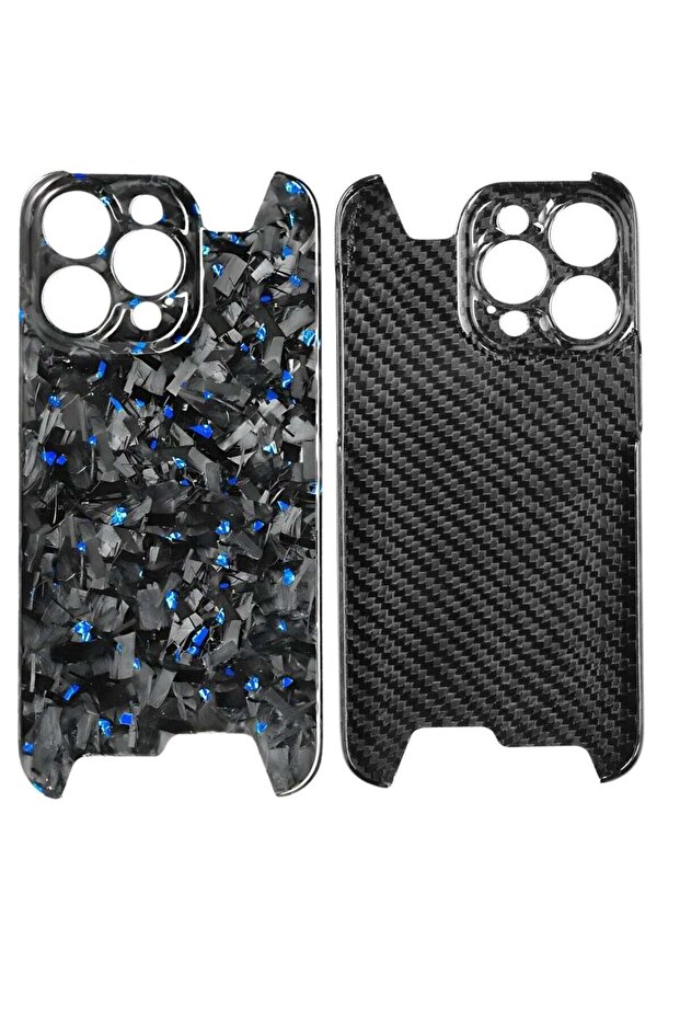 Real Aramid Carbon Fiber Ultra Thin Case Cover For iPhone 15 Pro (Blue)