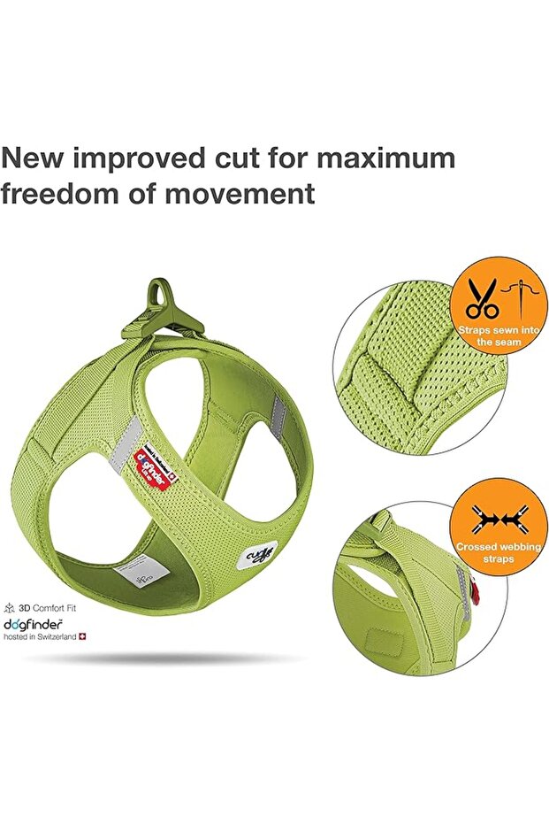 Vest Harness Clasp Air-Mesh Lime M - 2